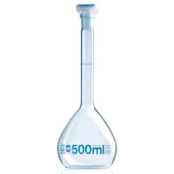 Колба мерная Brand BLAUBRAND 1000 мл, класс А, светлое стекло, NS 29/32, с пробкой PP, с индивидуальным сертификатом