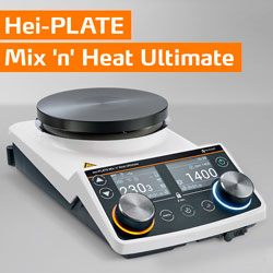Новая магнитная мешалка Heidolph Hei-PLATE Mix 'n' Heat Expert - различные варианты подключения для автоматизации перемешивания и нагрева