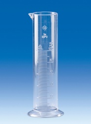 Цилиндр мерный VITLAB, 1000 мл, класс B, рельефная шкала, SAN
