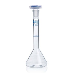 Колба мерная Brand BLAUBRAND трапециевидная 20 мл, класс А, светлое стекло, NS 10/19, с пробкой PP, с сертификатом партии