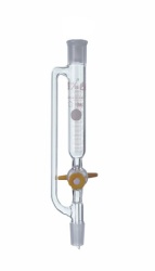 Воронка капельная цилиндрическая Kimble 60 мл, 19/22, с градуировкой, PTFE кран, с противодавлением, без пробки, стекло