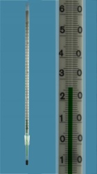 Термометр Amarell на шлифе NS 14,5/23, -10...+360/1°C, глубина погружения 97 мм