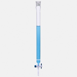 Хроматографическая колонка ISOLAB, Ø 20 x 400 мм, с фриттой, NS29/32, PTFE кран, стекло