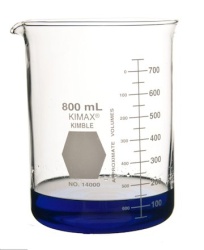 Стакан Гриффина Kimble 800 мл, низкий, с градуировкой, с носиком, стекло