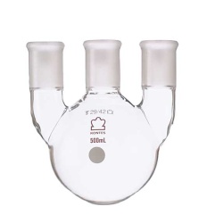 Колба трехгорлая круглодонная Kimble 1000 мл, боковые шлифы 29/42 параллельно центральному 45/50, стекло