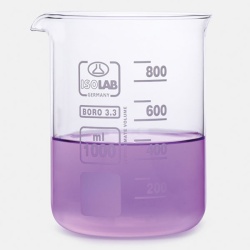 Стакан мерный ISOLAB 800 мл, низкий, с носиком, стекло