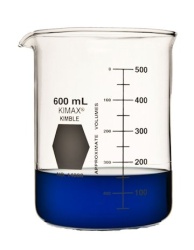 Стакан Гриффина Kimble 600 мл, низкий, с градуировкой, с носиком, стекло