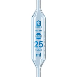 Пипетка Мора Brand BLAUBRAND 1 мл, класс AS, с одной меткой, синяя градуировка, стекло