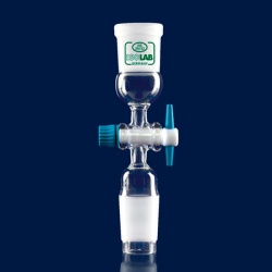 Адаптер ISOLAB с краном PTFE, керн NS24/29, муфта NS24/29, стекло