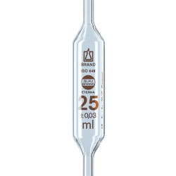 Пипетка Мора Brand BLAUBRAND ETERNA 5 мл, класс AS, с одной меткой, коричневая градуировка, стекло