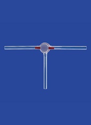 Кран трехходовой Lenz NS18,8, диаметр отверстия 4,0 мм, PTFE